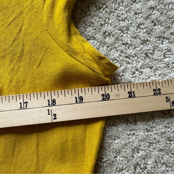 Baltic Linen | Handmade Yellow Relaxed Fit Summer Linen Sundress | Size EU 42 - Picture 7 of 8